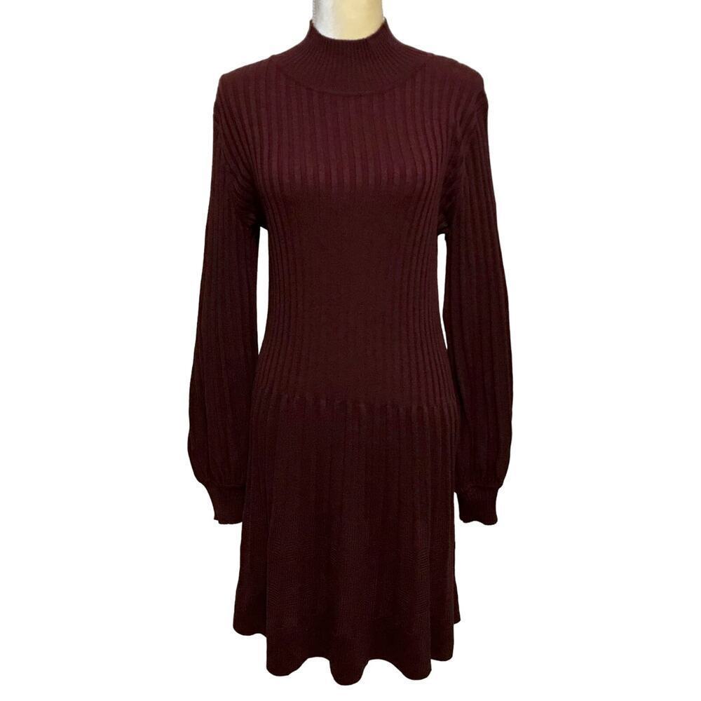 Max Studio NWT Wine Sweater Dress Women L